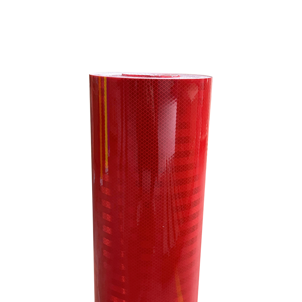 Red High Intensity Prismatic Reflective Sheeting - 